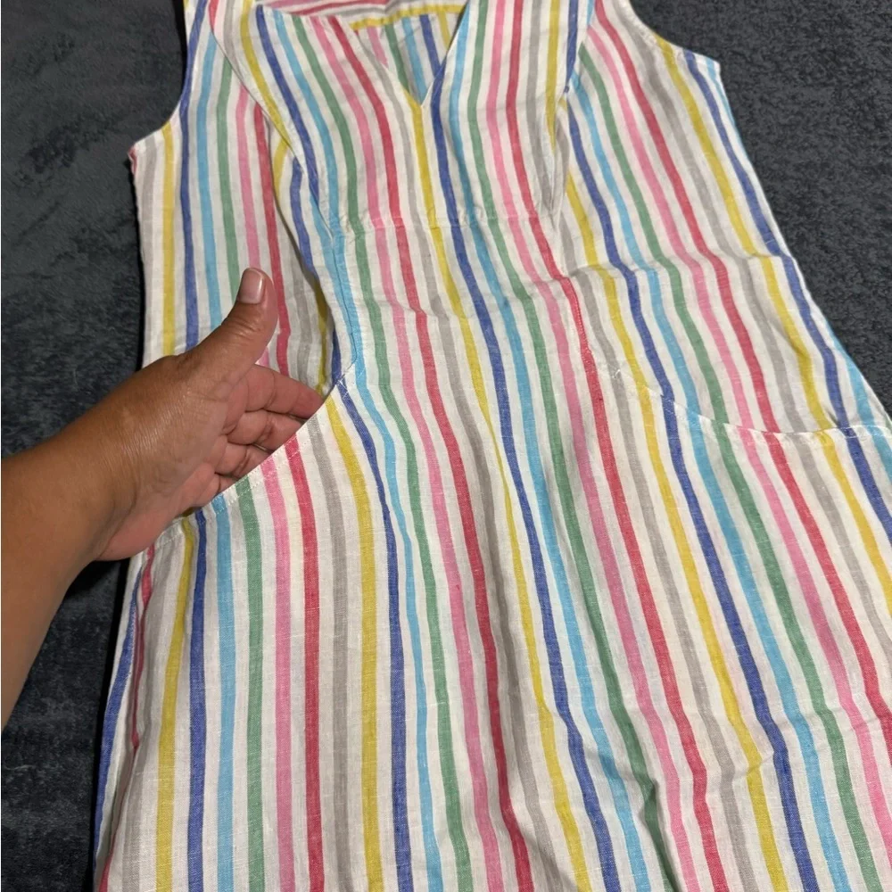 Boden Striped Midi Dress in Multicolor - Picture 2 of 8